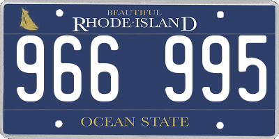 RI license plate 966995