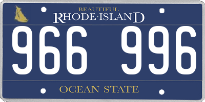 RI license plate 966996