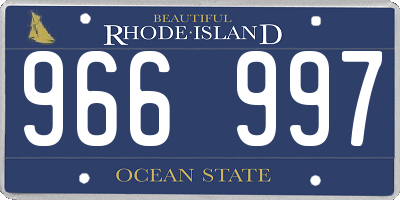 RI license plate 966997