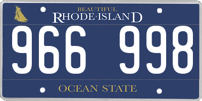 RI license plate 966998