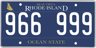 RI license plate 966999