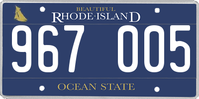 RI license plate 967005