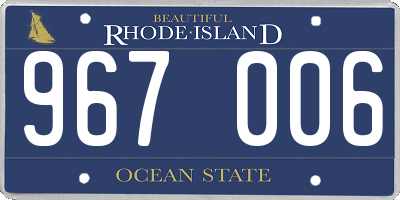 RI license plate 967006