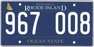 RI license plate 967008