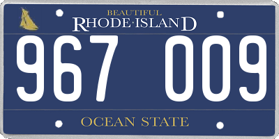 RI license plate 967009