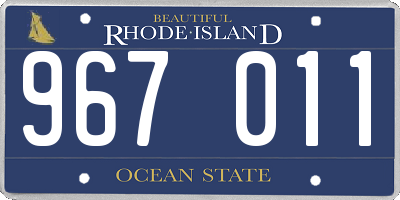 RI license plate 967011