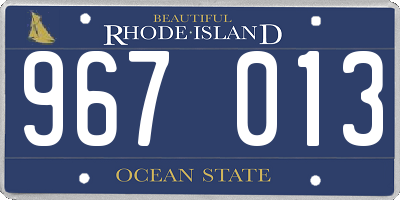 RI license plate 967013