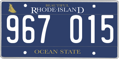 RI license plate 967015