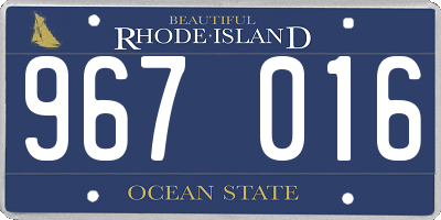 RI license plate 967016