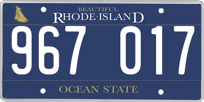 RI license plate 967017