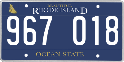 RI license plate 967018