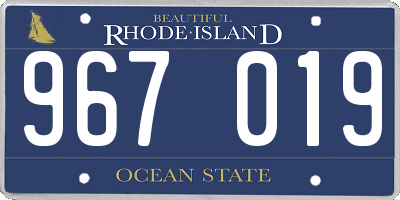 RI license plate 967019