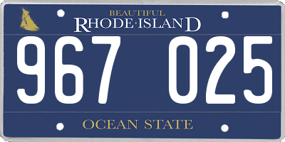 RI license plate 967025