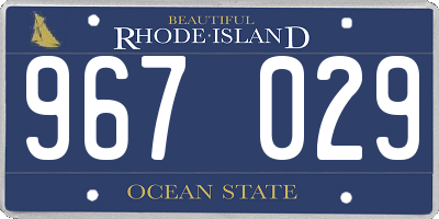 RI license plate 967029