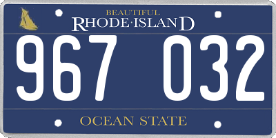 RI license plate 967032