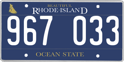 RI license plate 967033