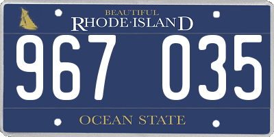 RI license plate 967035