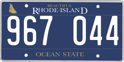 RI license plate 967044