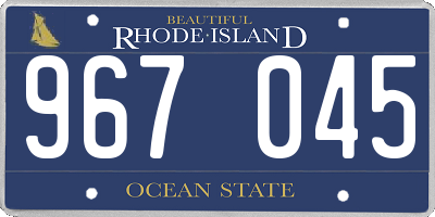 RI license plate 967045
