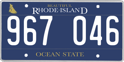 RI license plate 967046