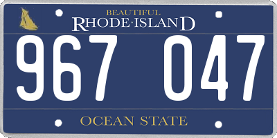 RI license plate 967047