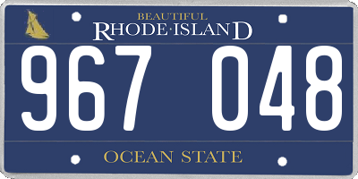 RI license plate 967048