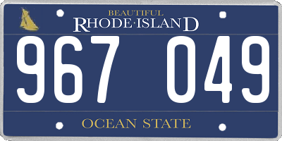 RI license plate 967049