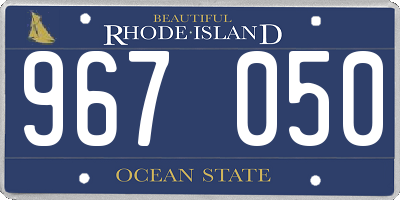 RI license plate 967050