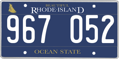 RI license plate 967052