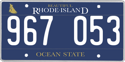 RI license plate 967053