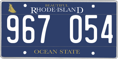 RI license plate 967054