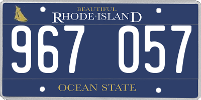 RI license plate 967057