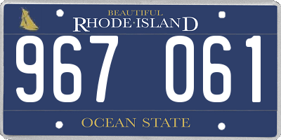 RI license plate 967061
