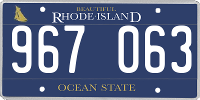RI license plate 967063