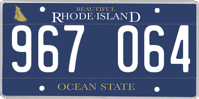 RI license plate 967064