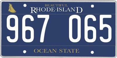 RI license plate 967065
