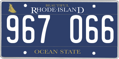 RI license plate 967066