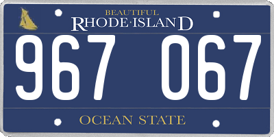 RI license plate 967067