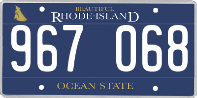 RI license plate 967068