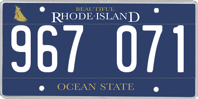 RI license plate 967071