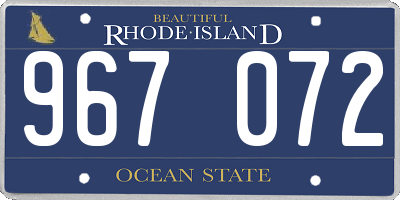 RI license plate 967072