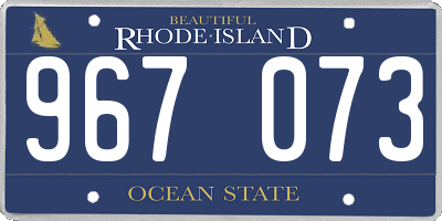 RI license plate 967073