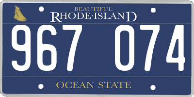 RI license plate 967074