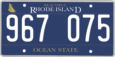 RI license plate 967075