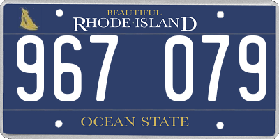 RI license plate 967079