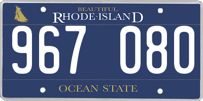 RI license plate 967080