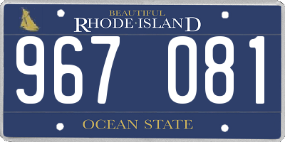 RI license plate 967081