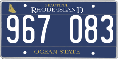 RI license plate 967083