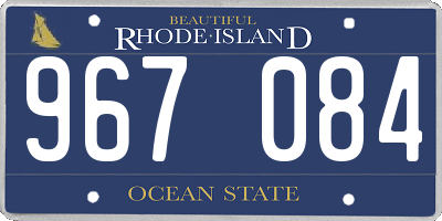RI license plate 967084