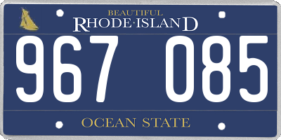 RI license plate 967085